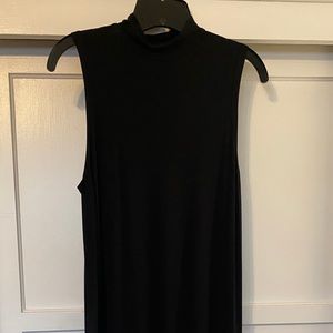 Black mock turtleneck tunic tanktop